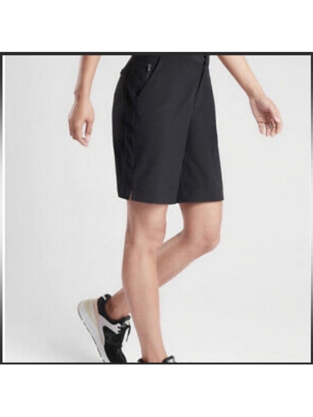 Athleta Women’s Black Tribeca Bermuda Short 7” Size 8 EUC